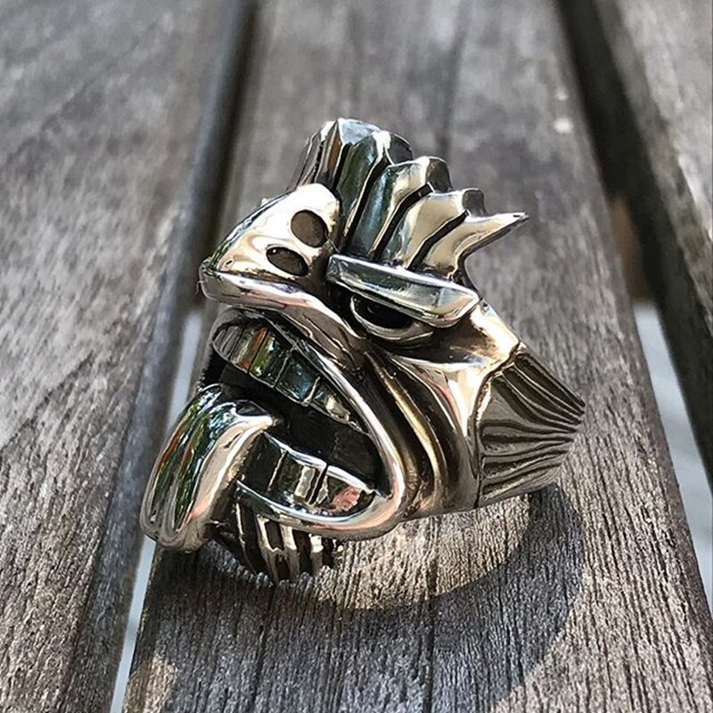 EYHIMD-Māori-Mythology-Stainless-Steel-Tiki-Totem-Rings-Mens-Tribal-Unique-Biker-Amulet-Jewelry EYHIMD Māori Mythology Stainless Steel Tiki Totem Rings Mens Tribal Unique Biker Amulet Jewelry