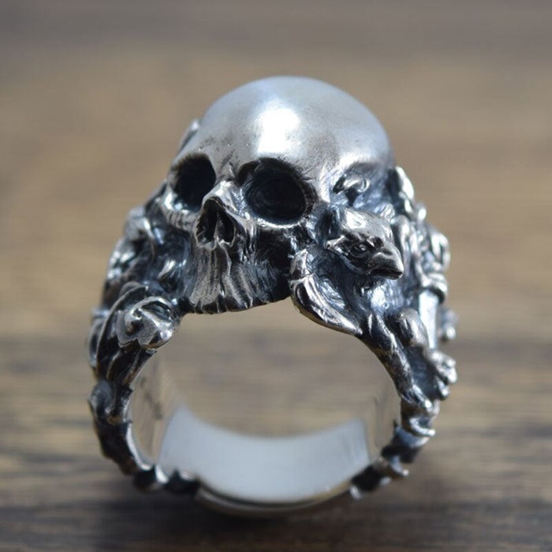 EYHIMD-Gothic-Music-Guitar-Flower-Skull-Ring-Gargoyle-Stainless-Steel-Biker-Rings-Punk-Jewelry-Unique-Gift EYHIMD Gothic Music Guitar Flower Skull Ring Gargoyle Stainless Steel Biker Rings Punk Jewelry Unique Gift