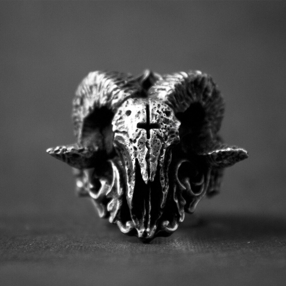 Unique-Punk-Gothic-Satanic-Demon-Sorath-Skull-Ring-Men-316L-Stainless-Steel-Biker-Ring-Baphomet-Jewelry-Gift Unique Punk Gothic Satanic Demon Sorath Skull Ring Men 316L Stainless Steel Biker Ring Baphomet Jewelry Gift