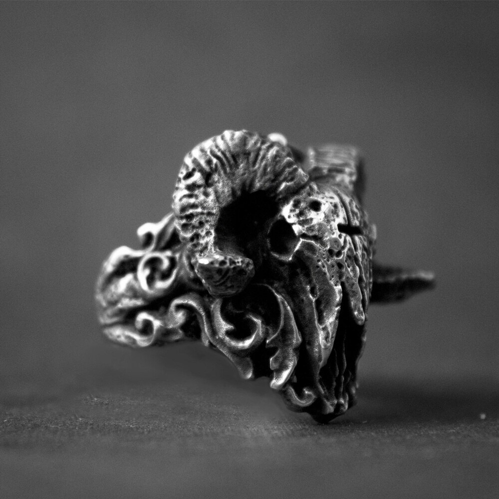 Unique-Punk-Gothic-Satanic-Demon-Sorath-Skull-Ring-Men-316L-Stainless-Steel-Biker-Ring-Baphomet-Jewelry-Gift Unique Punk Gothic Satanic Demon Sorath Skull Ring Men 316L Stainless Steel Biker Ring Baphomet Jewelry Gift