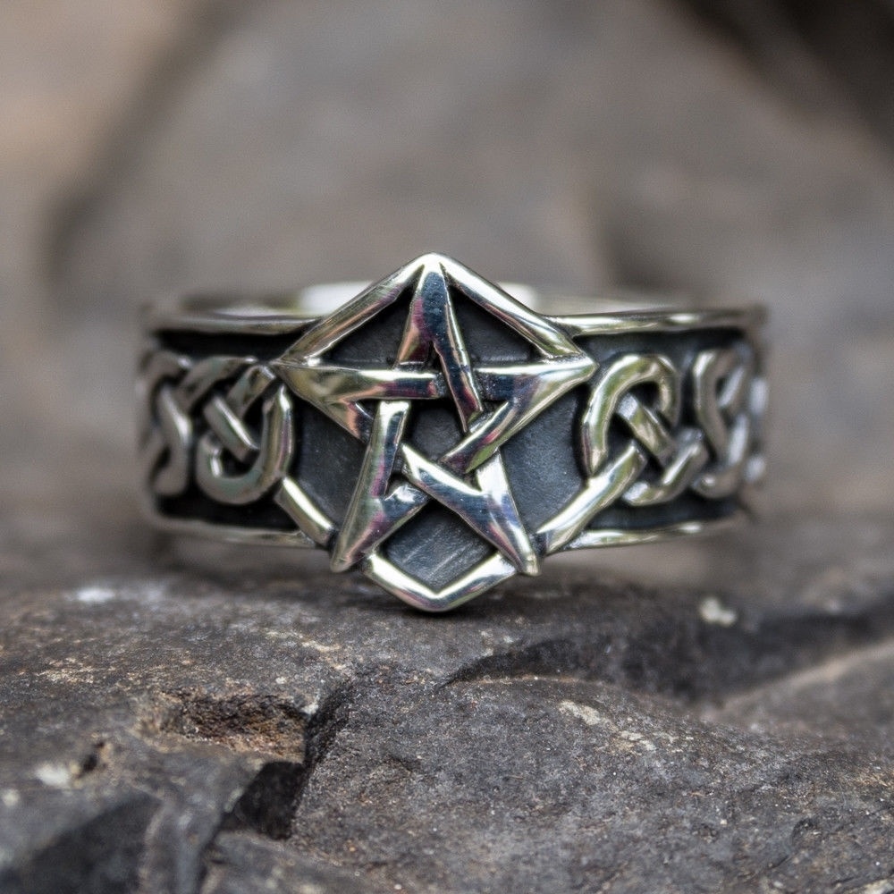 Celtics-Knot-Gothic-316L-Stainless-Steel-Pentagram-Star-Pagan-Rings-Men's-Women-Fashion-Biker-Jewelry Celtics Knot Gothic 316L Stainless Steel Pentagram Star Pagan Rings Men's Women Fashion Biker Jewelry