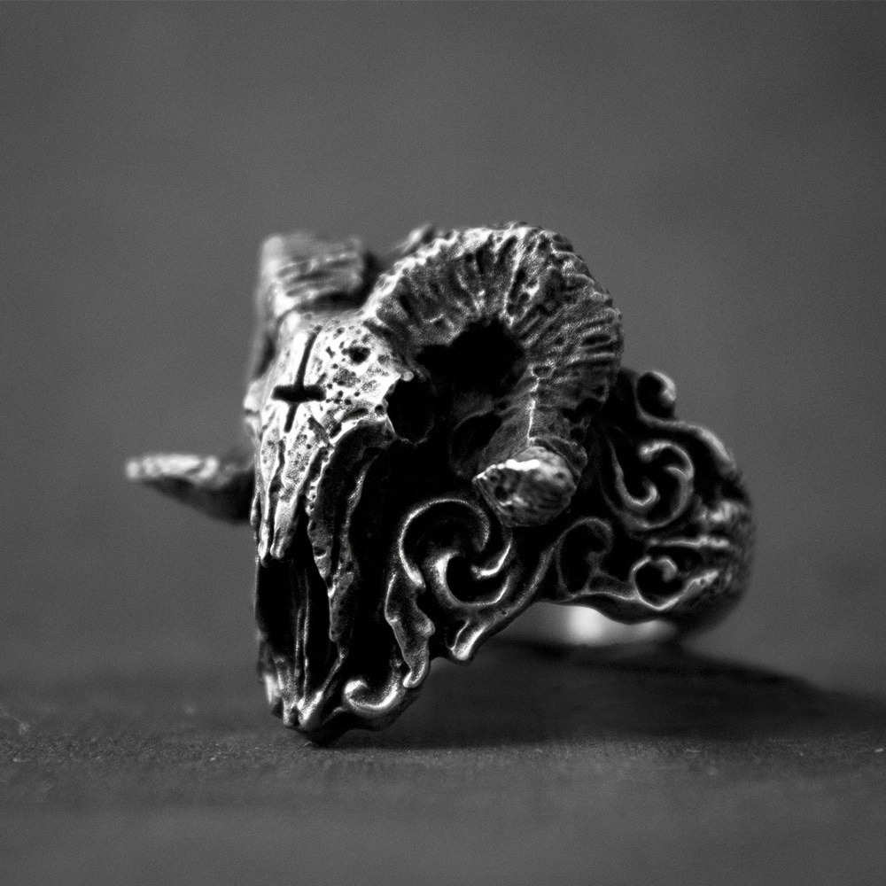 Unique-Punk-Gothic-Satanic-Demon-Sorath-Skull-Ring-Men-316L-Stainless-Steel-Biker-Ring-Baphomet-Jewelry-Gift Unique Punk Gothic Satanic Demon Sorath Skull Ring Men 316L Stainless Steel Biker Ring Baphomet Jewelry Gift