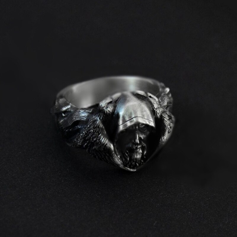 EYHIMD-Norse-Mythology-Odin-Raven-Rings-Mens-Viking-Wolf-Stainless-Steel-Ring-Scandinavian-Amulet-Jewelry EYHIMD Norse Mythology Odin Raven Rings Mens Viking Wolf Stainless Steel Ring Scandinavian Amulet Jewelry