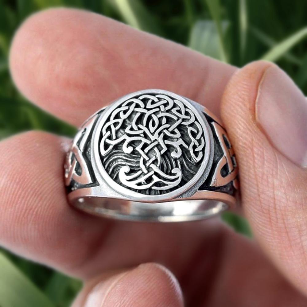 EYHIMD-Viking-Tree-of-Life-Yggdrasil-Celtics-Knotwork-Ring-Men's-Stainless-Steel-Norse-Amulet-Jewellery EYHIMD Viking Tree of Life Yggdrasil Celtics Knotwork Ring Men's Stainless Steel Norse Amulet Jewellery
