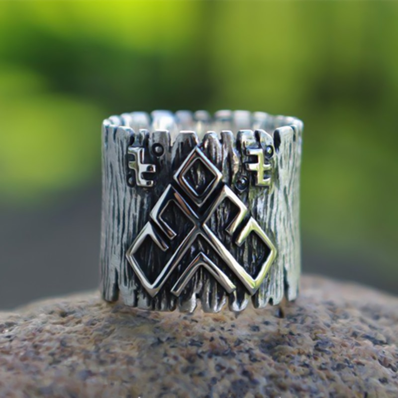 EYHIMD-Amulet-Rozhanitsa-Rune-Wide-Bands-Magic-Pagan-316L-Stainless-Steel-Ring-Talisman-Jewelry EYHIMD Amulet Rozhanitsa Rune Wide Bands Magic Pagan 316L Stainless Steel Ring Talisman Jewelry