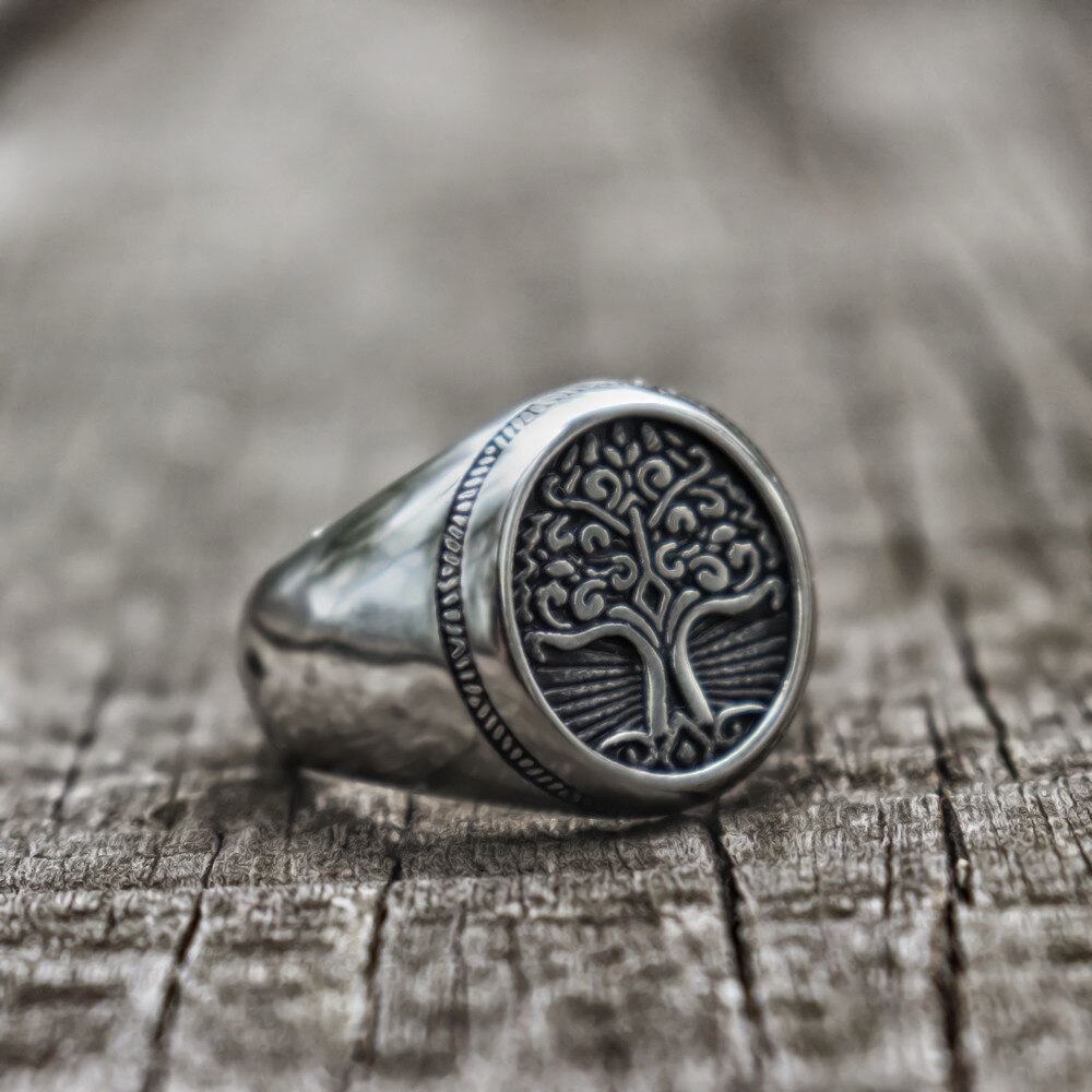 EYHIMD-Stainless-Steel-Tree-of-Life-Signet-Ring-Classic-Men-Viking-Amulet-Rings-Nordic-Jewelry EYHIMD Stainless Steel Tree of Life Signet Ring Classic Men Viking Amulet Rings Nordic Jewelry