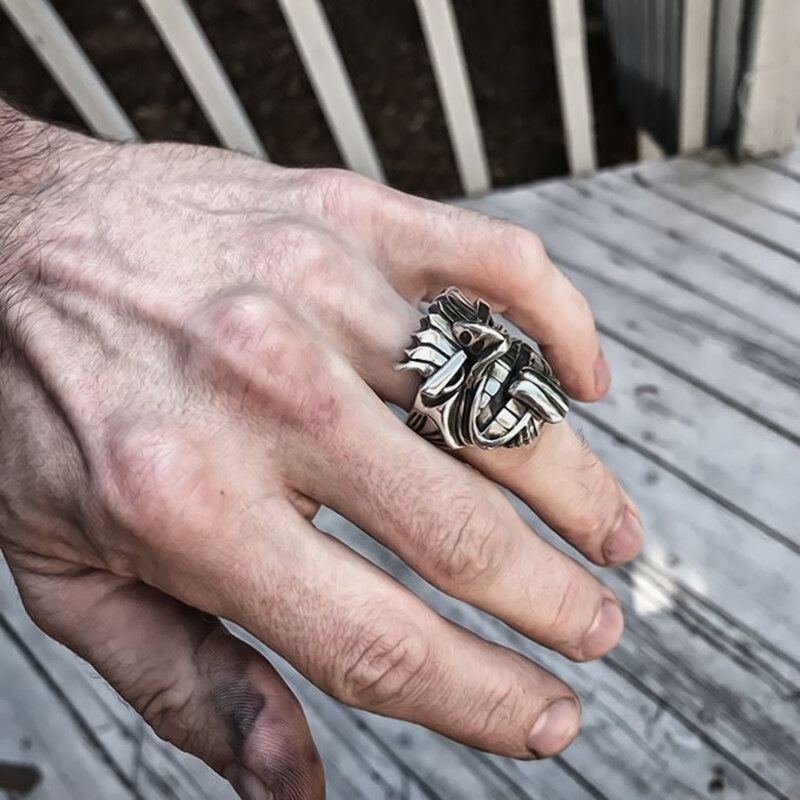 EYHIMD-Māori-Mythology-Stainless-Steel-Tiki-Totem-Rings-Mens-Tribal-Unique-Biker-Amulet-Jewelry EYHIMD Māori Mythology Stainless Steel Tiki Totem Rings Mens Tribal Unique Biker Amulet Jewelry